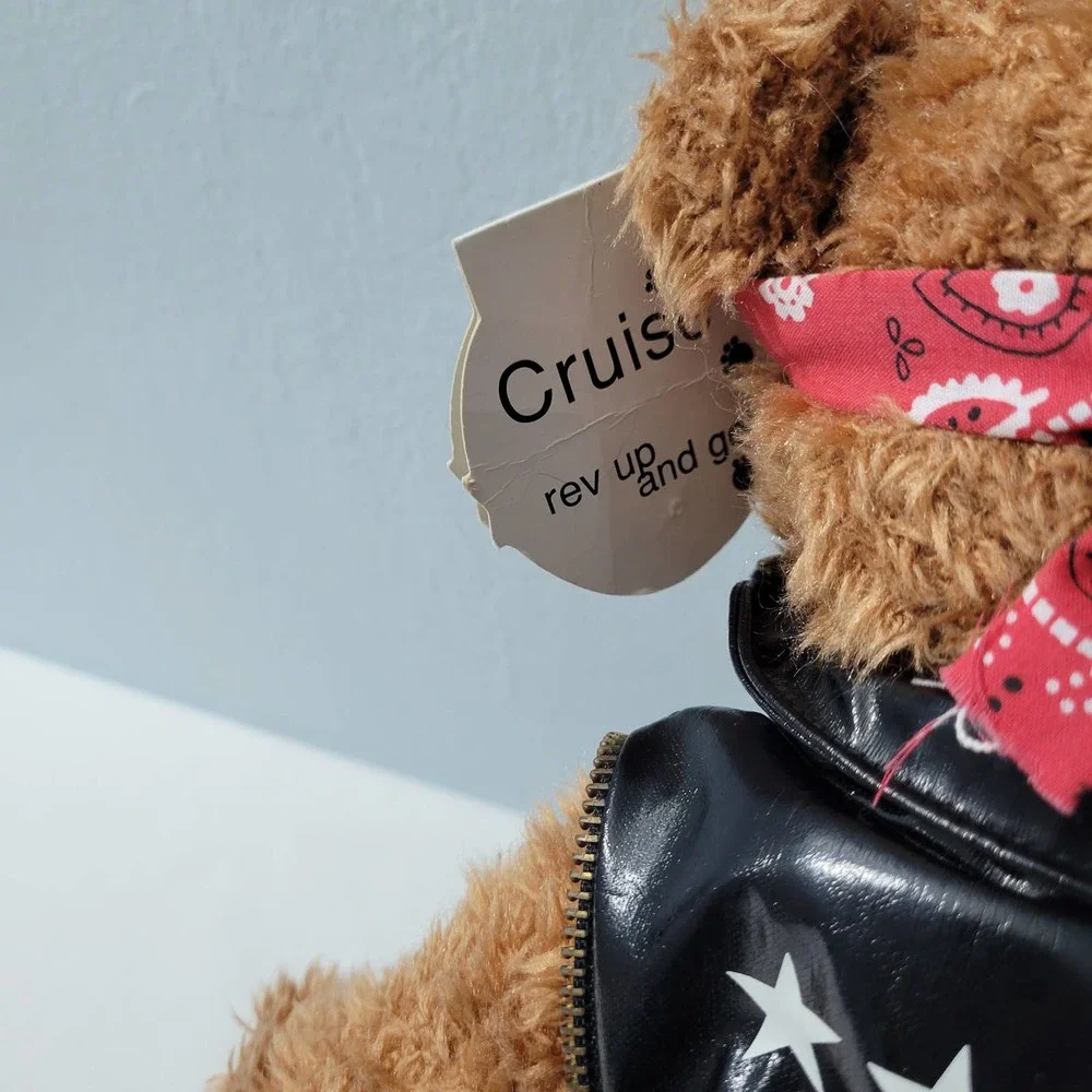 H.J. Hugs Biker Stuff Brown Bear Plush in Faux Leather Jumpsuit & Boots 3223-3 - Picture 4 of 7